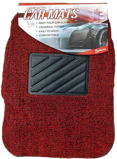 Car Mats Set 5 Pieces Carpet Gray Black