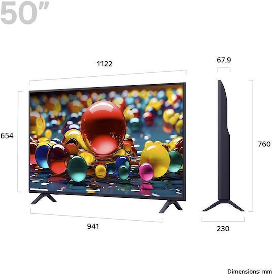 LG Смарт Телевизор 50" 4K UHD Direct LED 50UA74006 HDR (2025)