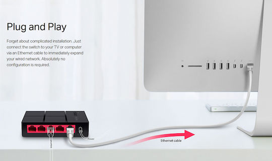 Mercusys MS105G L2 Switch with 5 Gigabit (1Gbps) Ethernet Ports