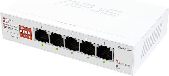 Asus QG-U1050 Unmanaged L2 Switch with 5 Gigabit (1Gbps) Ethernet Ports