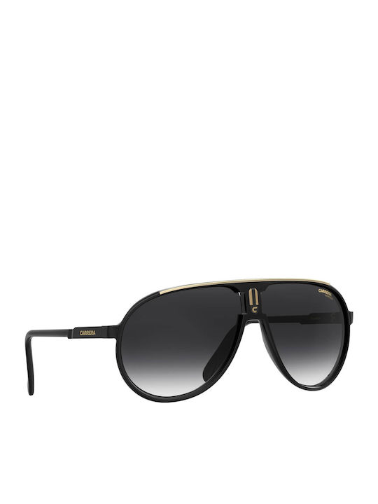 Carrera Champion S 2m2/9o Male Sunglasses With Black Horn-Rimmed Frame And Grey Gradient Lens CHAMPION/S 2M2/9O