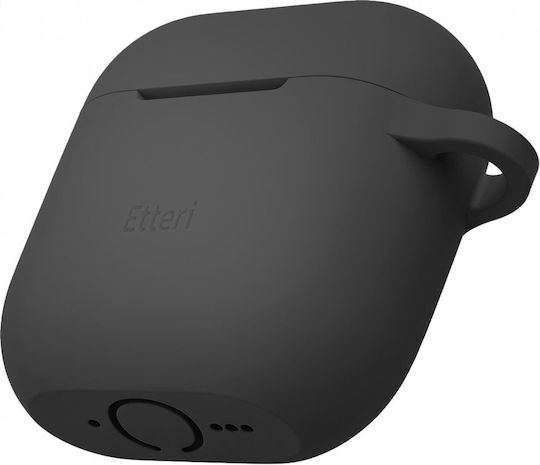 Etteri Калъф Силиконов С Кука В Черен Цвят За Apple AirPods 4