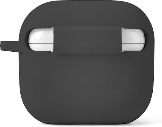 Etteri Калъф Силиконов С Кука В Черен Цвят За Apple AirPods 3