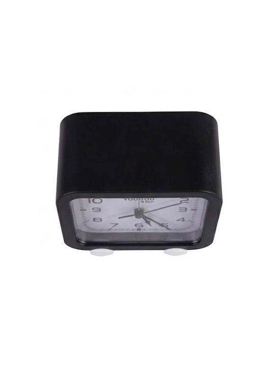 Avizar Analoge Quarz Stille Tischuhr Minimalistisches Design Schwarze