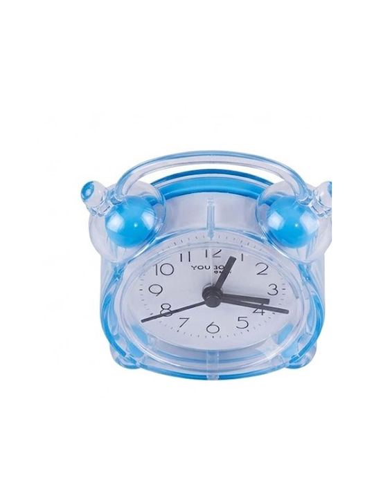 Avizar Analog Quartz Desk Alarm Clock Bedroom Twin Bell Blue