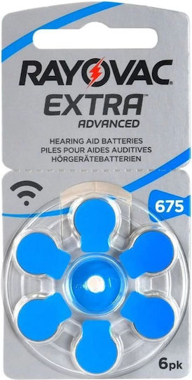 Rayovac Extra Advanced Μπαταρίες Ακουστικών Βαρηκοΐας 675 1.45V 6τμχ