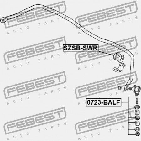 Πίσω Δακτύλιος Σταθεροποιητή Suzuki Swift Sf413/sf416 1993-2003 46641-70c00