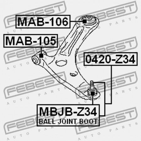 Купе за Преден Носач Mitsubishi Lancer Lancer Cedia Cs Ct 2000.03-2009.08 Jpn 4013a135