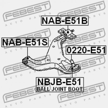 Преден Контролен Рамо Заден Пръстен Nissan Elgrand E51 2002.05-2010.08 Jp 54500-wl000