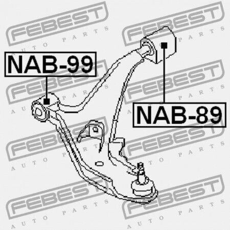 Front Control Arm Rear Bolt Nissan Sunny B14 1994.01-1999.08 Jp 54500-0m060