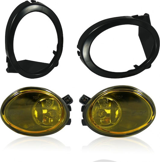 Roundς Headlights Car BMW E46 / E39 with Yellow Lighting 1pcs