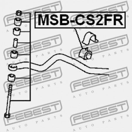 Front Stabilizer Bearing Mitsubishi Lancer Lancer Cedia Cs Ct 2000.03-2009.08 Jpn 4056a004