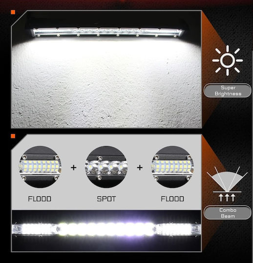 Фарове за кола с форма на лента LED Mitsubishi Вземане 10 - 30V 24W 27.5см с Бял осветление 1бр