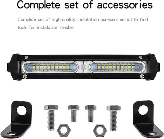 Фарове за кола с форма на лента LED Mitsubishi Вземане 10 - 30V 18W 18.6см с Бял осветление 1бр