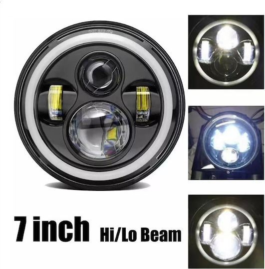 LED Универсален фар 7 инча 18см 9v 32v къси дълги светлини дневни светлини DRL бели жълти 4800lm за трактори камиони мотоциклети