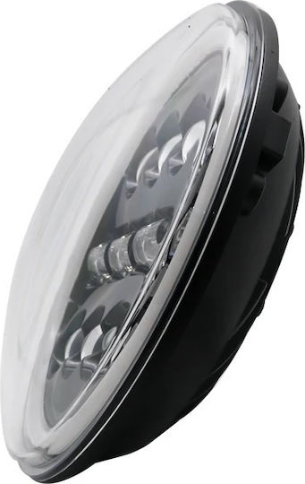 LED универсален фар 7 инча 18см 9v 32v нисък и висок лъч дневни светлини DRL бял жълт 4800lm за трактори камиони мотоциклети