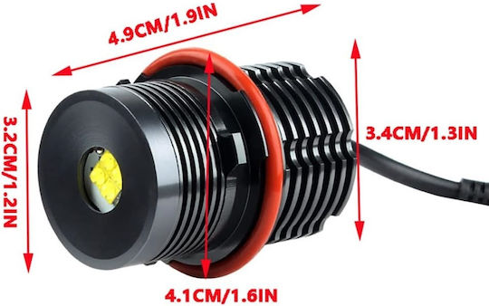Autoscheinwerfer Angel Eyes BMW E87 E39 E61 E63 E64 E65 E66 E83 X3 E53 X5 E60 LED Orange 5W Can Bus Ohne Fehler 2 Stück
