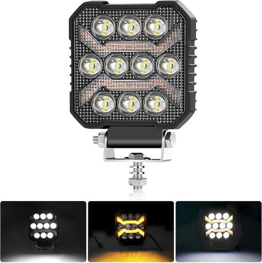 Slim Квадратς Фарове за кола LED Mitsubishi Вземане 10 - 30V 17W 11см с Бял осветление 1бр