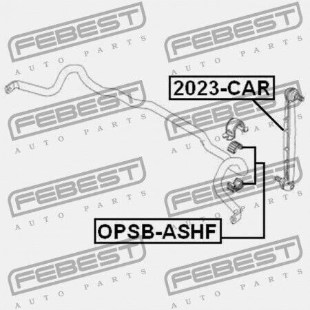 Μπροστινός Δακτύλιος Σταθεροποιητή Σετ Opel Astra H 2004-2010 0350204