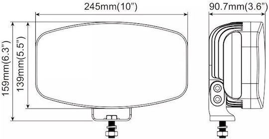 Headlights Car in Bar Shape LED Mitsubishi Pick-up 10 - 30V 50W 24.5cm with White Lighting 1pcs