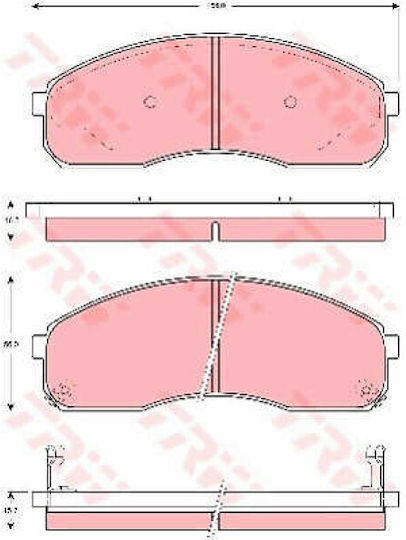 Set Plăcuțe De Frână Auto Partea Din Față Kia Carnival I Ii K2900 Magazin Online 2.5-2.9d 08.95 Înălțime 56.3mm Lățime 154.0mm Grosime 15.7mm