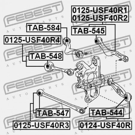 Left Rear Transverse Rod Lexus Ls460/460l Usf4 2006.08-2012.09 Eu 48706-50020