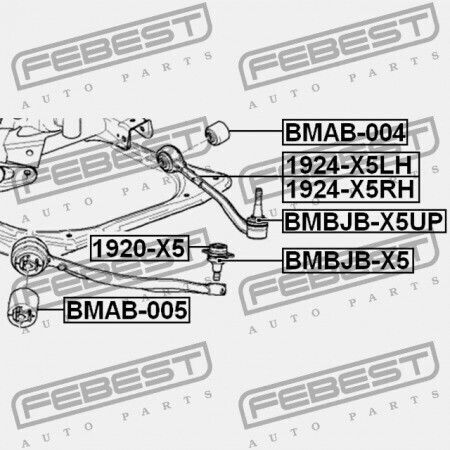 Преден Ляв Горен Контролен Рамо БМВ X5 E53 1999-2006 Ece 31126760275