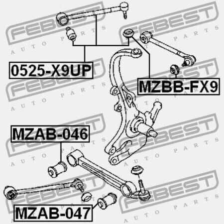 Rear Transverse Beam Rod Ball Joint Mazda Millenia Ta 1995-2002 Usa T001-28-d00b