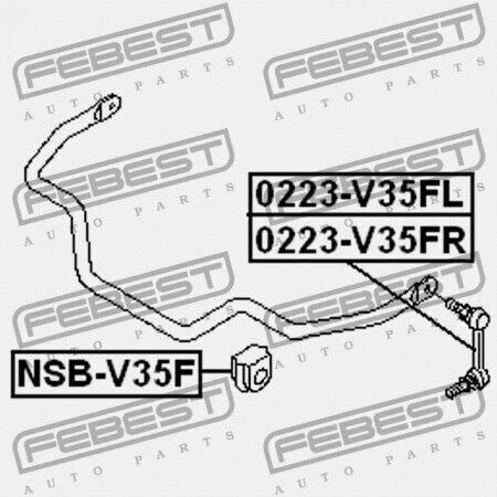 Febest Front Stabilizer Bushing Nissan 350z Z33 2002.06-2008.10 Us 54613-al524
