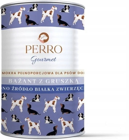 Perro Wet Dog Food in Cans with Meat and Pumpkin 6x400gr