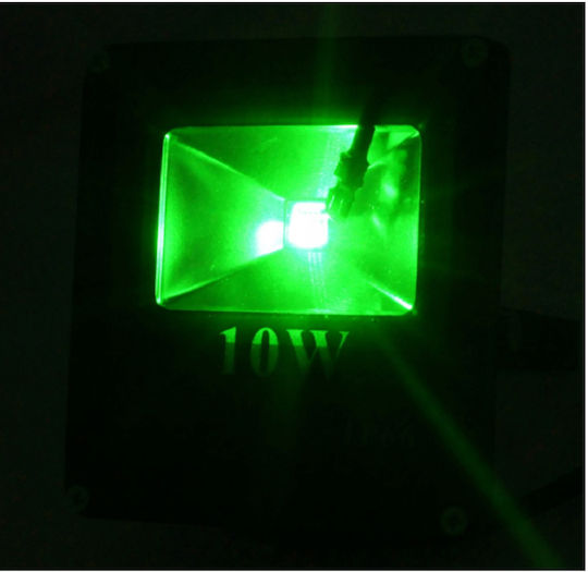 Στεγανός Προβολέας LED 10W RGB με Τηλεχειριστήριο IP65