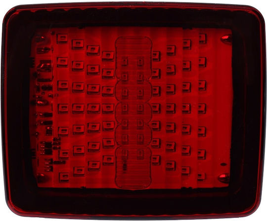 Led Фенер За Мъгла За Товарни Автомобили Червен 12v 24v E-mark 130mm X 110mm X 35mm
