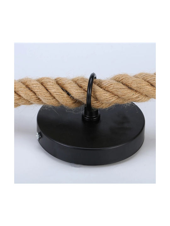 Pendant Light Brown with Rope for Socket E27
