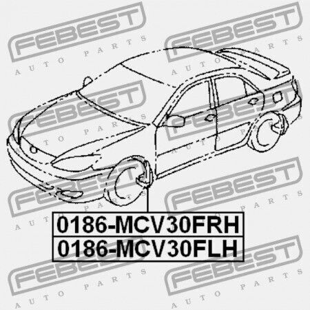 Febest Φτερό Αυτοκινήτου για Toyota Camry