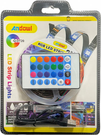 LED Strip USB 5V RGB Light 2m Type SMD5050 with Power Supply