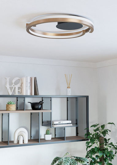 Eglo Plafonieră de Tavan 48 cm Neagră cu LED Integrat