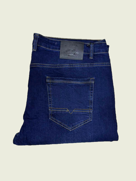 Men's Elastic Blue Jeans Pants