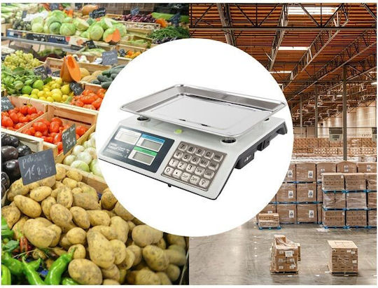 Verk Group Electronic Retail Scale with 40kg Weighing Capacity and 2gr Accuracy