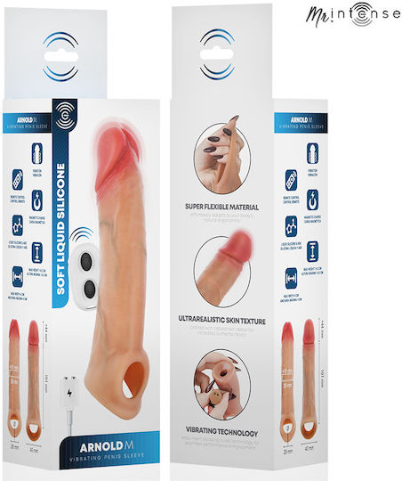 Mr Intense Arnold M Ultra-realistic Vibrating Penis Sleeve 14.5 Cm Ã' 4 Cm