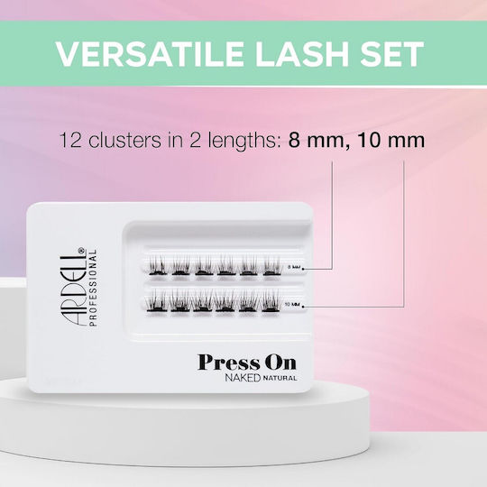Press On Naked Natural Pre-glued Underlash Extensions 12pcs