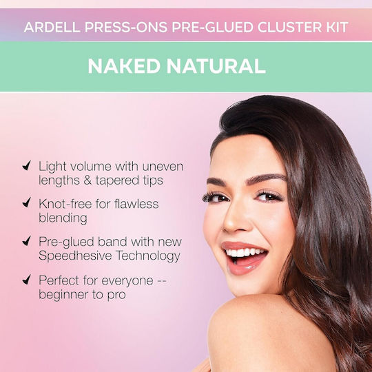 Press On Naked Natural Pre-glued Underlash Extensions 12pcs