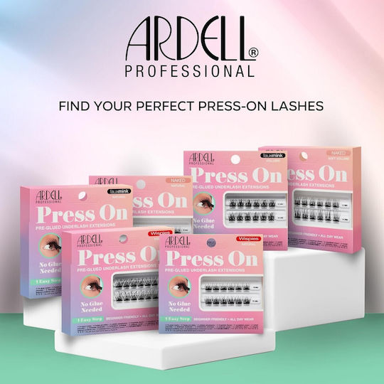 Press On Naked Natural Pre-glued Underlash Extensions 12pcs
