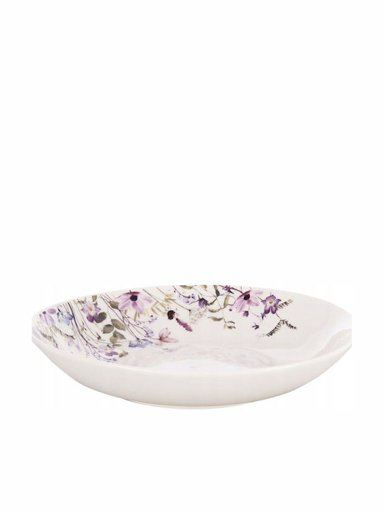 Lumarko Flowers Deep Plate Made of Porcelain