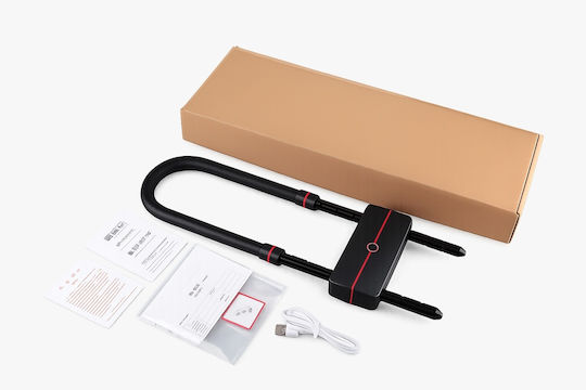Ht-u65b Ttlock Κλειδαριά Σχήμα U Αδιάβροχο Λουκέτο Ειδικό Ποδήλατα Δακτυλικό Αποτύπωμα Εφαρμογή Ttlock