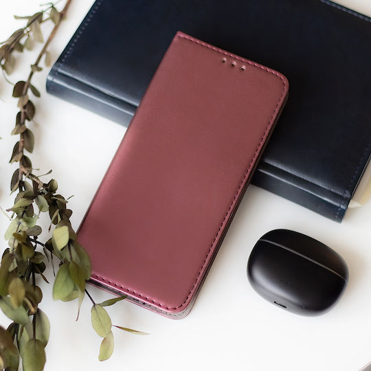Smart Magnetic Book Synthetic Leather / Silicone Burgundy (Honor X70, Honor X9d)