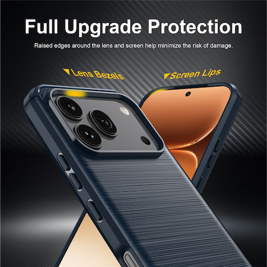Techsuit Carbon Bumper Din Silicon / Plastic Albastru Honor 600