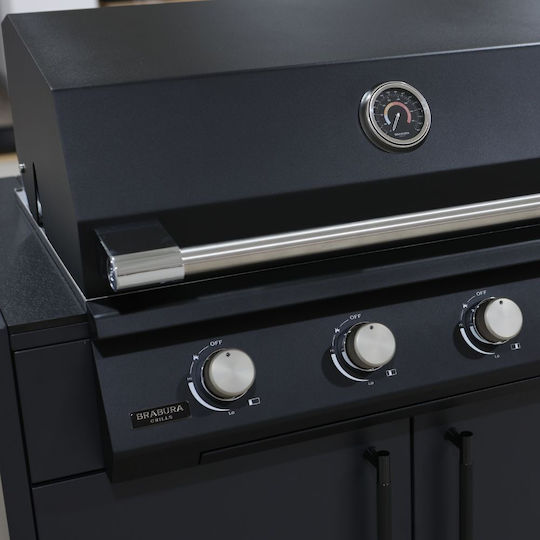 Brabura Fusion 400 Lite Ψησταριά Υγραερίου Σχάρας 77x46εκ. με 4 Εστίες