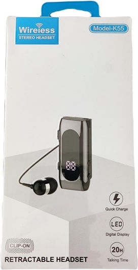 K55 In ear Bluetooth хендсфри Слушалка Черен