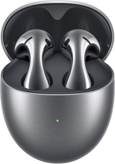 Huawei FreeBuds 5 Bluetooth Handsfree Earphones with Sweat Resistance and Charging Case Silver Frost