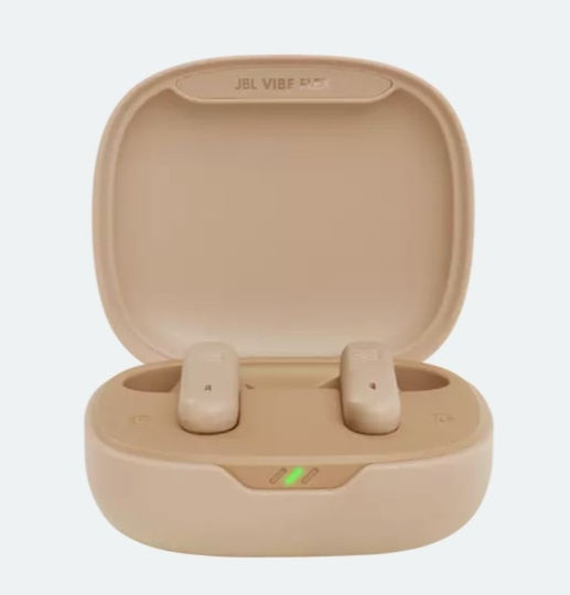 JBL Vibe Flex In-ear Bluetooth Handsfree Earphones with Charging Case Beige